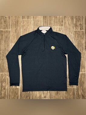 Johnnie-O Performance 1/4 Zip Golf Pullover Blue Mens Med UNC Tar Heels UPF 50